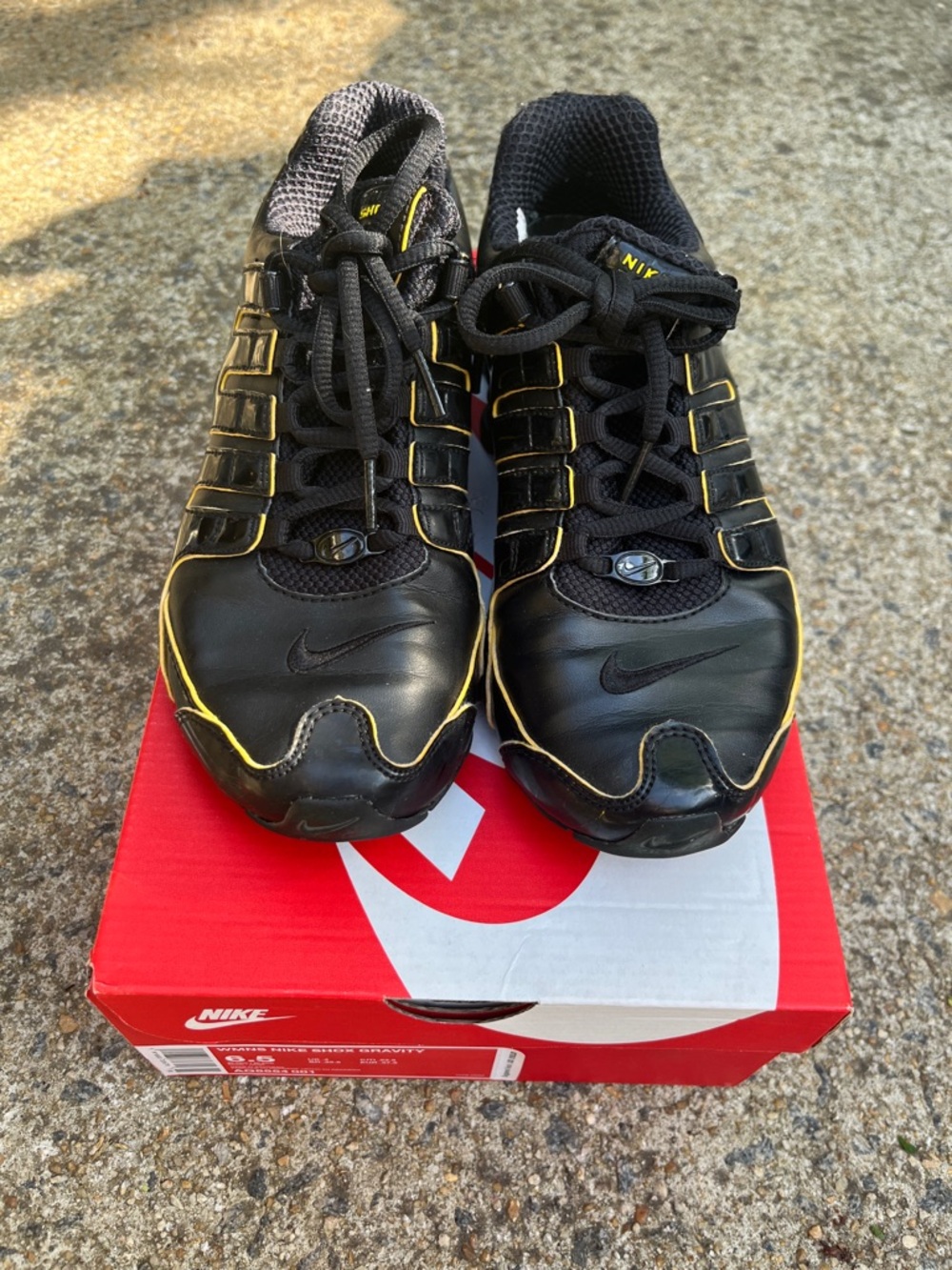 Nike Black and Yellow Athletic Sneakers